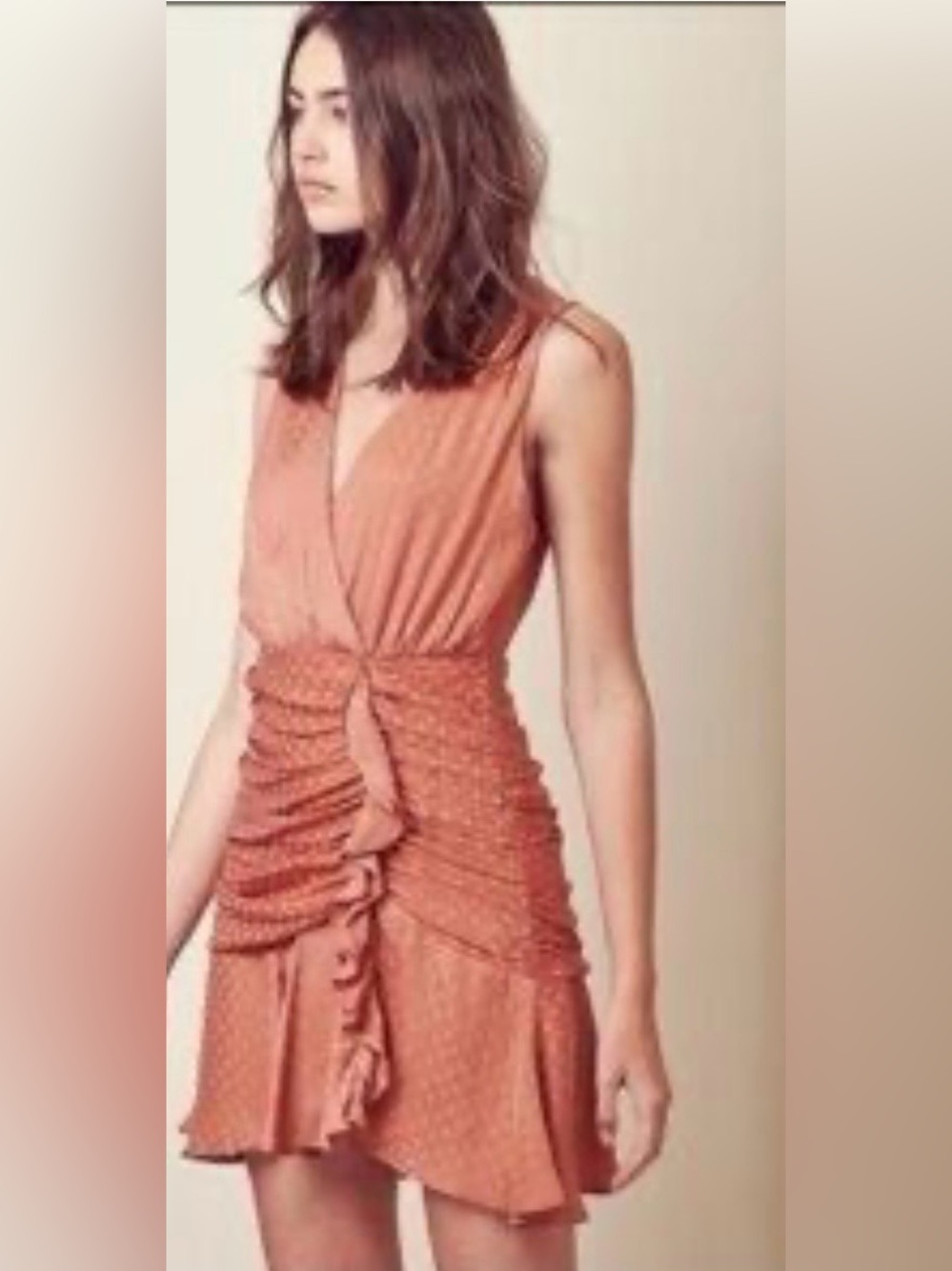 Storia Soft Satin Ruffle Dress